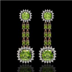 28.74 ctw Emerald & Diamond Bracelet 14K Rose Gold