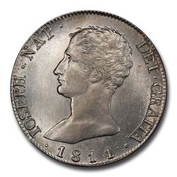 1811-M AI Spain Silver 20 Reales Ferdinand VII MS-63 PCGS