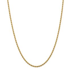 14k Yellow Gold 2.75 mm Diamond-cut Rope Chain - 36 in.