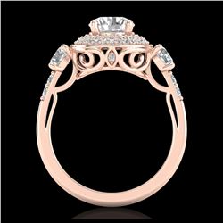 5.22 ctw Pear Diamond Earrings 18K Rose Gold