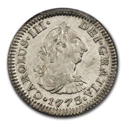 1773-Mo Mexico Silver 1/2 Real Charles III MS-64 PCGS