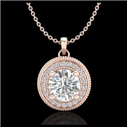 2.15 ctw H-SI/I Diamond Solitaire Halo Ring 10K Rose Gold