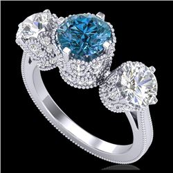 4.50 ctw Morganite & VS/SI Diamond Ring 14K Rose Gold
