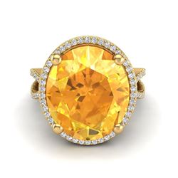 7.50 ctw Sky Topaz & VS/SI Diamond Earrings 18K Yellow Gold