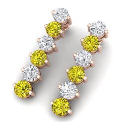 6.05 ctw Morganite & Diamond Necklace 14K Yellow Gold