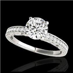 1.60 ctw H-SI/I Diamond Solitaire Halo Ring 10K Yellow Gold