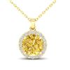 Image 2 : 2.50 ctw Ruby With VS/SI Diamond Ring Halo 14K Yellow Gold