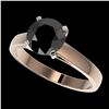 Image 1 : 1.05 ctw Intense Blue Diamond Ring 10K White Gold