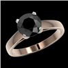 Image 2 : 1.05 ctw Intense Blue Diamond Ring 10K White Gold
