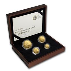 2010 4-Coin Gold Britannia Proof Set (w/Box & COA)