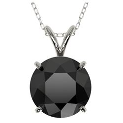 3.18 ctw Fancy Black Diamond Solitaire Stud Earrings 10K Yellow Gold