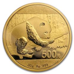 China 30 gram Gold Panda BU (Random Year\, Sealed)