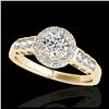 Image 1 : 2 ctw H-SI/I Diamond Solitaire Halo Ring 10K Rose Gold