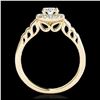 Image 2 : 2 ctw H-SI/I Diamond Solitaire Halo Ring 10K Rose Gold