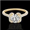Image 1 : 1.50 ctw VS Black Diamond Solitaire Ring 10K Rose Gold