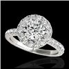 Image 1 : 1.70 ctw SI Fancy Blue Diamond Solitaire Halo Ring 10K Rose Gold