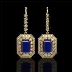 3.25 ctw Aquamarine & VS/SI Diamond Earrings 14K Rose Gold