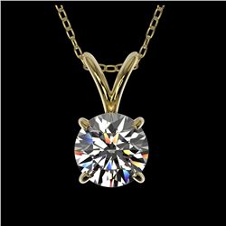 1.33 ctw SI/I Fancy Intense Yellow Diamond Ring 10K Rose Gold