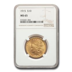1915 $10 Indian Gold Eagle MS-65 NGC