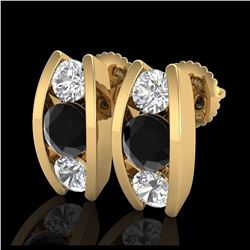 18.38 ctw Tourmaline & Diamond Earrings 14K Rose Gold