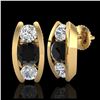 Image 2 : 18.38 ctw Tourmaline & Diamond Earrings 14K Rose Gold