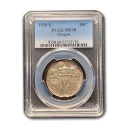 1938-S Oregon Commemorative Half Dollar MS-68 PCGS