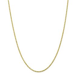 10k Yellow Gold 2 mm Diamond-cut Rope Chain - 28 in.