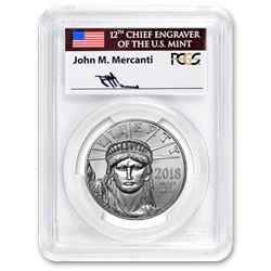 2018 1 oz Platinum American Eagle MS-70 PCGS (FS\, Mercanti)