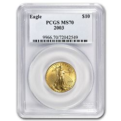 2003 1/4 oz Gold American Eagle MS-70 PCGS