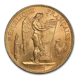 1911-A France Gold 100 Francs Lucky Angel MS-64 PCGS