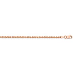 14k Rose Gold 2 mm Diamond Cut Rope Chain - 24 in.