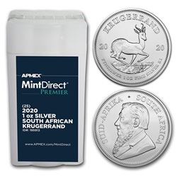 2020 South Africa 1 oz Silver Krugerrand MintDirect® Premier Tube