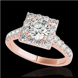 10.4 ctw Morganite & Diamond Halo Earrings 10K Rose Gold