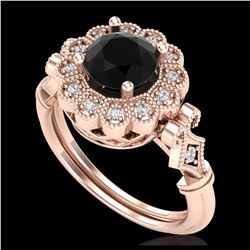 1.50 ctw VS/SI Diamond Solitaire Art Deco Stud Earrings 18K Yellow Gold