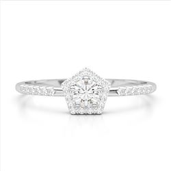 0.80 ctw VS/SI Diamond Ring 18K White Gold
