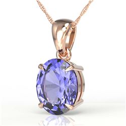 2.75 ctw Sky Blue Topaz & Diamond Necklace 14K Rose Gold