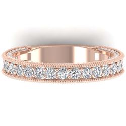 1.07 ctw VS/SI Diamond Solitaire Art Deco Stud Necklace 18K White Gold