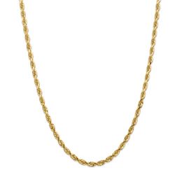 14k Gold 4.5 mm Diamond-cut Quadruple Rope Chain Necklace - 24 in
