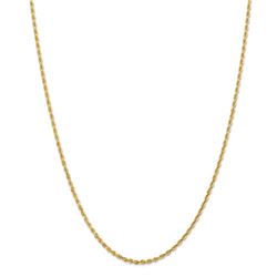 14k Yellow Gold 2.25 mm Diamond Cut Quadruple Rope Chain - 28 in.