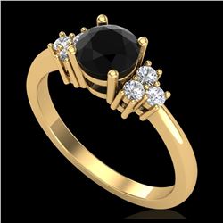 1.25 ctw VS/SI Cushion Diamond Necklace 10K Yellow Gold