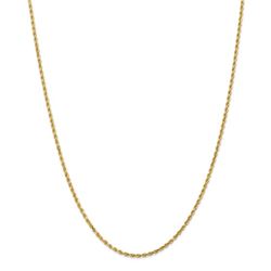 14k Yellow Gold 2 mm Diamond Cut Rope Chain - 26 in.