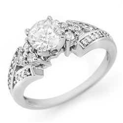 2.29 ctw Blue Sapphire & Diamond Ring 14K White Gold