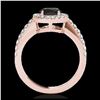 Image 2 : 1.07 ctw Fancy Black Diamond Art Deco Ring 18K Rose Gold