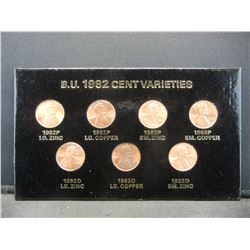 BU 1982 Lincoln Cent Varities Nice