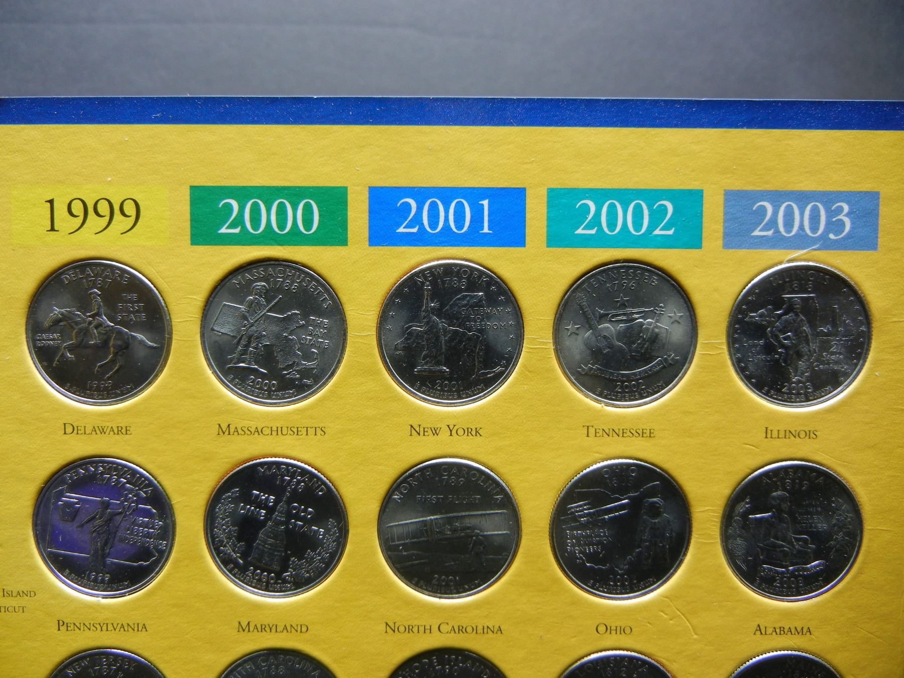 19992008 First State Quarters Map Uncirculated Coins Complete Set With