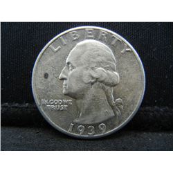 1939-D United States Washington Silver Quarter