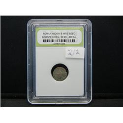Roman Widow's Mite Sized Bronze Coin c. 50 BC - 400 AD