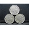 Image 1 : 1919,21,23S Buffalo Nickels Better Early Dates