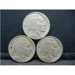 1913 Type 2 Buffalo Nickel ,17,18 Buffalo Nickels