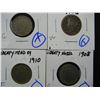 Image 3 : Bag Lot (5) Liberty Nickels 1890,1906,08,10,12